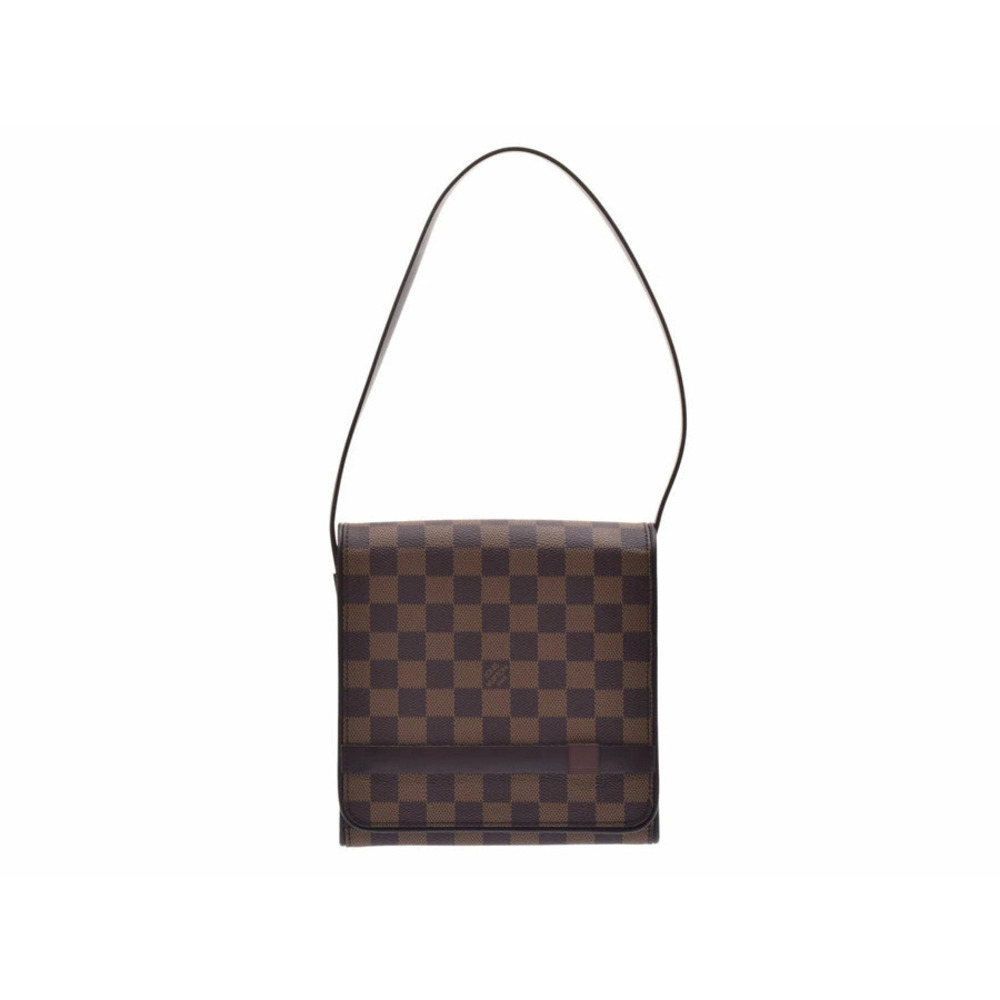 Louis Vuitton Damier Tribeca Brown Leather Handbag